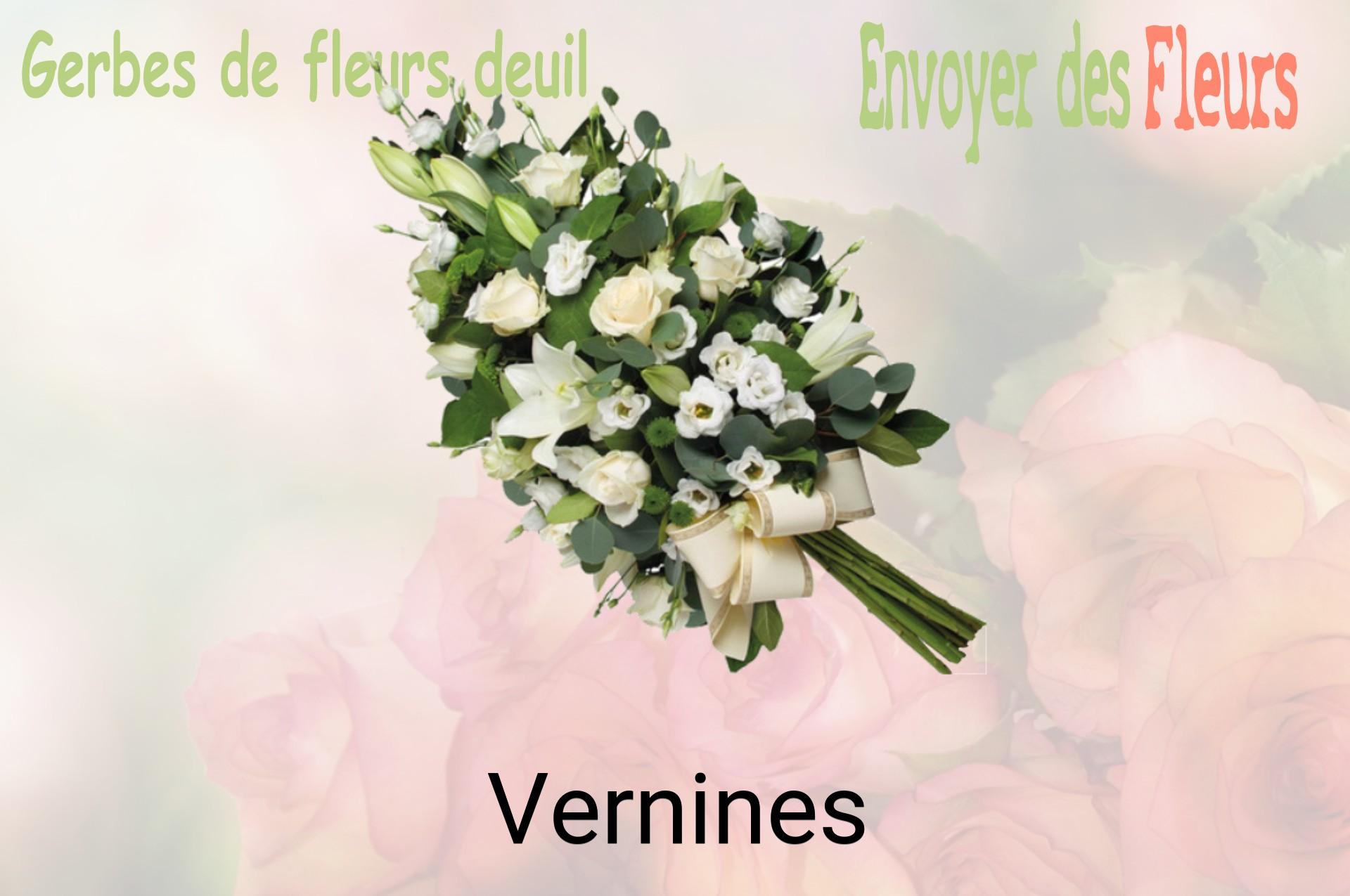 Gerbe de fleurs de deuil livrée à Vernines